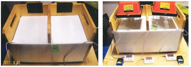 下地：鉄板／遮熱塗料（白）、NeOCOAT（白）にて裏面温度を計測